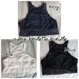 *Bundle* Aerie High Neck Lace Bralettes